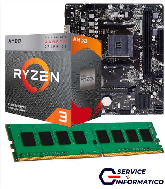 mother gigabyte y microprocesador Ryzen 3